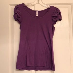 Purple shirt with cute sleeves